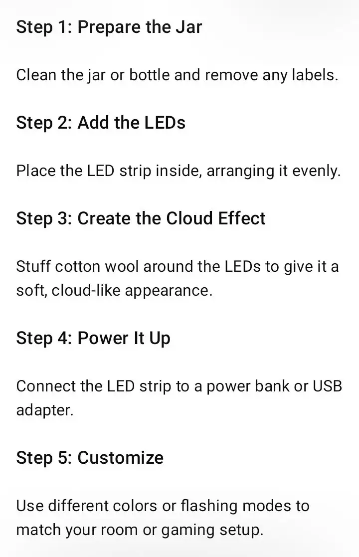 Diy led lamp